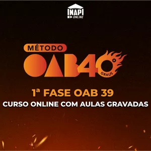 Imagem do curso  MÉTODO OAB 40 GRAUS  - EXAME 39º (ONLINE)