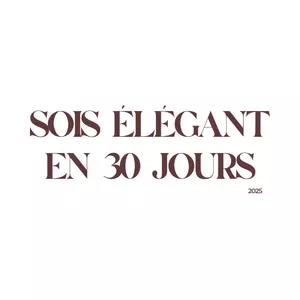 Image de couverture pour le Cours en ligne Sois élégant en 30 jours