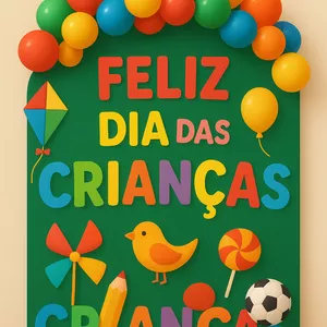 Imagem de capa para o Ebook Painel Feliz Dia das Crianças- colorido