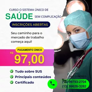 Imagem de capa para o Curso online CURSO "O SUS SEM COMPLICAÇÃO"