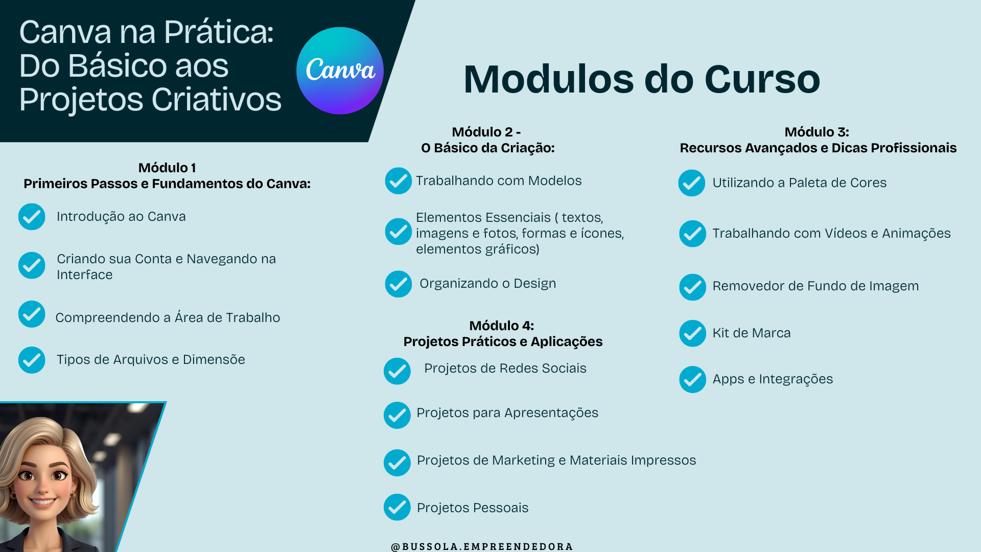 Imagem do curso Canva na Prática:  Do Básico aos  Projetos Criativos