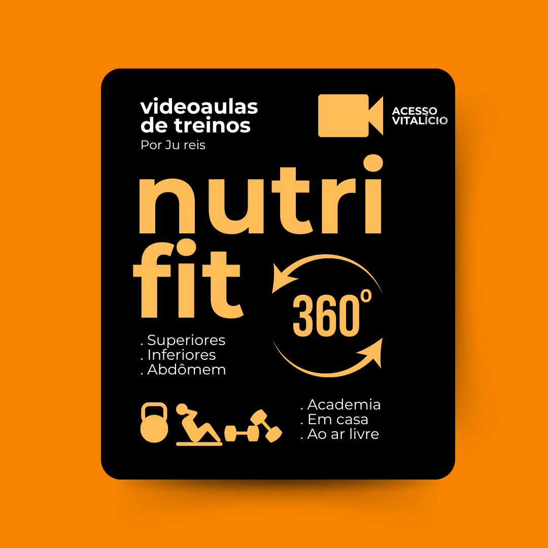 Imagem de NUTRIFIT 360º - VIDEO AULAS COM TREINOS ASSINADOS  POR JU REIS criado por Juliana Reis na hotmart