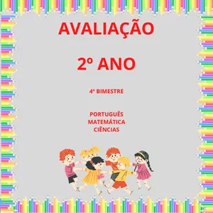 Imagem de capa para o Ebook AVALIAÇÃO 4º BIMESTRE 2º ANO