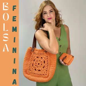 Imagem de capa para o Curso online Curso de Bolsa Feminina de Crochê + Carteira de crochê - Transforme Seu Crochê em Renda