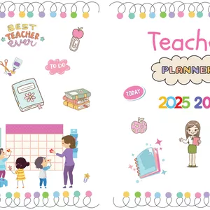 Cover image for Ebook Teacher Planner 2025-2026: Essential Academic Year Organizer: Comprehensive Lesson Plan Book &amp; Gradebook | Includes Monthly/Weekly Calendar, Attendance Log, Student Info &amp; More 