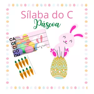 Imagem de capa para o Ebook Atividade Páscoa - Sílaba do C