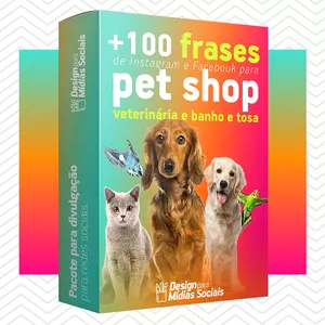 Imagem de capa para o Curso online Pack Editável Canva Petshop 200 Artes + Sugestões de Legenda