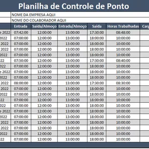 Imagem de capa para o Curso online Planilha de Relógio Ponto e Horas Extras