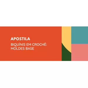 Imagem de capa para o Ebook apostila de molde base para biquini em crochê