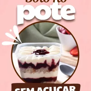Imagem de capa para o Ebook DELICIOSO BOLO NO POTE SEM AÇÚCAR