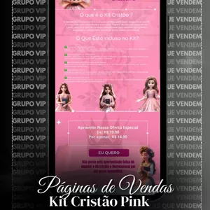 Imagem de capa para o Ebook PÁGINA DE VENDAS PREMIUM KIT CRISTÃO PINK - PLR