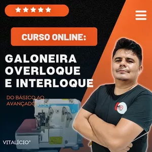 Imagem de capa para o Curso online CURSO ONLINE DE MECÂNICA DE GALONEIRA, OVERLOQUE E INTERLOQUE!