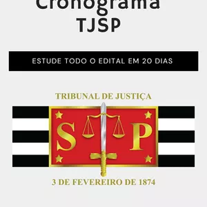 Imagem de capa para o Ebook CRONOGRAMA ESCREVENTE TJ-SP 20 DIAS