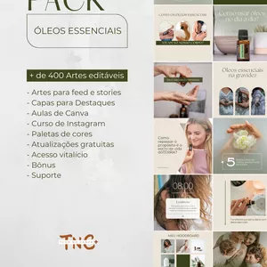 Pack Canva Óleos Essenciais doTERRA
