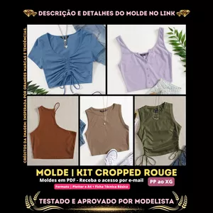 Imagem de capa para o Curso online [Molde em PDF] - Kit Cropped Rouge (5) ID 2700696 [PP ao XG]✨