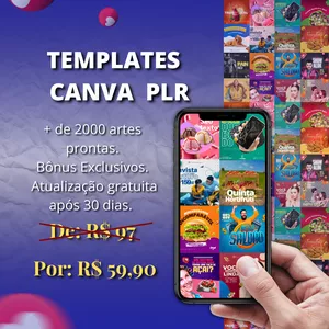 Imagem de capa para o Curso online TEMPLATES CANVA PLR