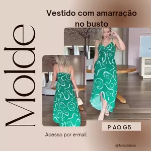 Imagem de capa para o Ebook Molde vestido com amarração no busto
