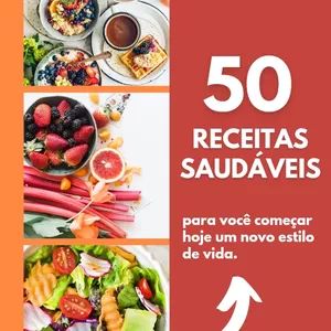 Imagem de capa para o Ebook 50 Receitas saudáveis - EB