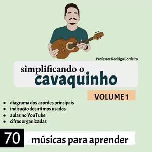 Imagem de capa para o Ebook 70 Músicas Cifradas e Organizadas para Cavaquinho
