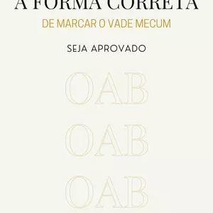 Imagem de capa para o Ebook Como fazer marcação no Vade Mecum para 2ª fase da OAB 