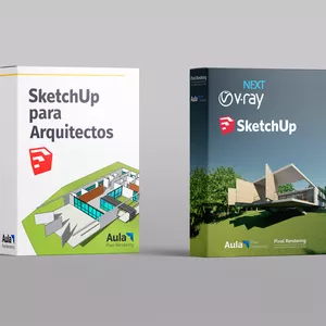 Imagen de portada para Curso online Pack: SketchUp + Vray + Maquetas Digitales