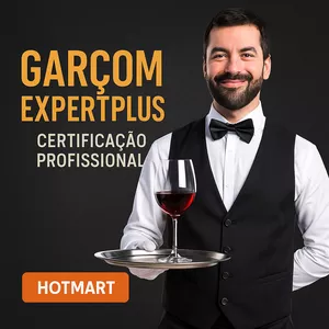 Imagem de Garçom ExpertPlus – Certificação Profissional  criado por Curso Completo Com Certificado na hotmart