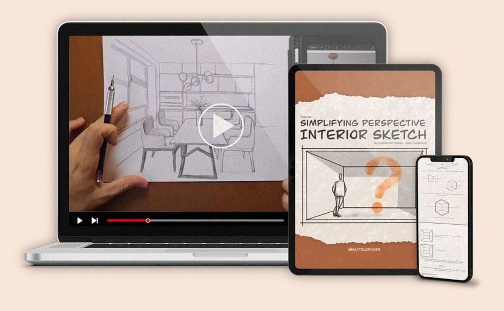 Course Simplifying Perspective Interior Sketch