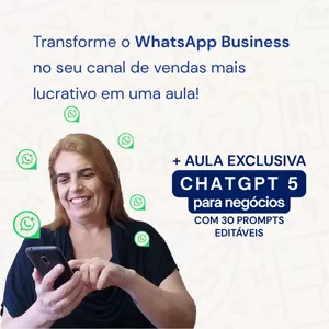 Imagem do curso WhatsApp Business: Do Zero ao Catálogo de Produtos + ChatGPT 5 para Negócios