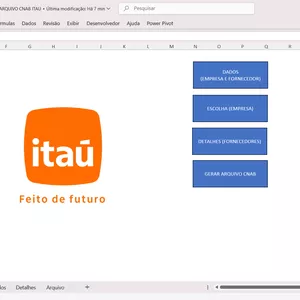 Imagem de capa para o Curso online PLANILHA CNAB ITAÚ (BOLETOS)