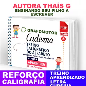 Imagem de capa para o Ebook ATIVIDADES CALIGRAFIA LETRA CURSIVA