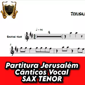Imagem de capa para o Ebook PARTITURA JERUSALÉM SAX TENOR - CÂNTICOS VOCAL.