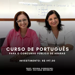 Imagem de capa para o Curso online Curso de Português Para o Concurso Público de Araras