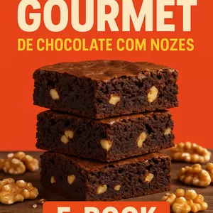 Imagem de capa para o Ebook E-BOOK: BROWNIE GOURMET DE CHOCOLATE COM NOZES