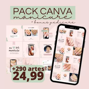 Imagem de capa para o Ebook Pack Manicure Nail Designer Posts Prontos