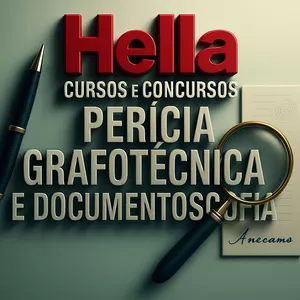 Imagem de Curso: Perícia Grafotécnica e Documentoscopia criado por Hella Cursos e Concursos na hotmart