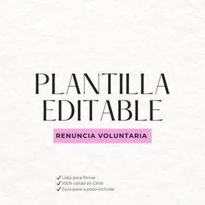 Imagen de portada para Ebook Plantilla Editable de Renuncia Voluntaria – Legalmente