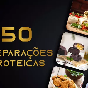 Imagem de capa para o Ebook 50 receitas doces/salgadas proteicas