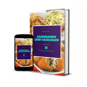 Imagem de capa para o Ebook Cozinhando com facilidade 8 receitas para iniciantes 