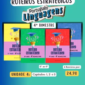 Imagem de capa para o Ebook Roteiros Estratégicos 4º BIM - 6º ao 9º Coleção Linguagens