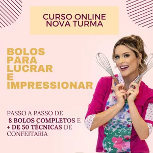 Curso Curso Online de Confeitaria - Bolos para Lucrar e Impressionar