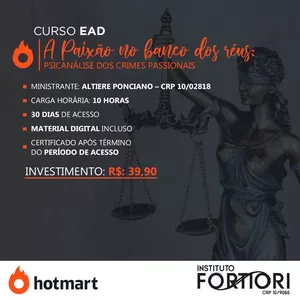 Imagem de capa para o Curso online A Paixão no banco do Réus: psicanálise dos crimes passionais