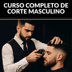 Imagem de capa para o Curso online CURSO COMPLETO DE CORTE MASCULINO