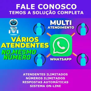 Imagem de capa para o Ebook Solução completa com Vários Atendimento com um só numero de Zap