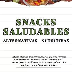 Imagen de portada para Ebook Snacks Saludables: Alternativas Nutritivas