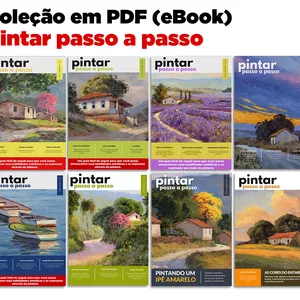 Imagem de capa para o Ebook Kit 8 Revistas Pintar Passo a Passo PDF Números 1 ao 8
