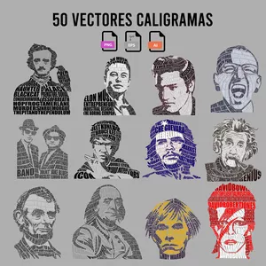 Imagen de portada para Curso online  Pack Caligramas x50 -Primera parte-