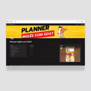 Imagem de capa para o Curso online Planner Inglês com GOAT 