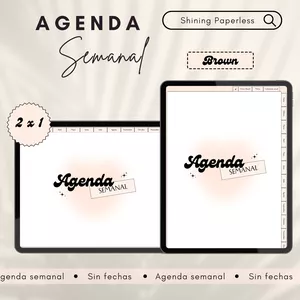 Imagen de portada para Ebook Agenda semanal x2 (Brown)