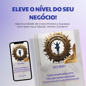 Imagem de capa para o Ebook ISO 9001 - Descomplicada para Microempreendedores