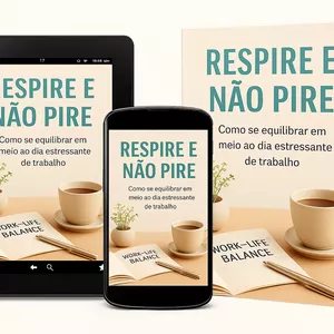 Imagem de capa para o Ebook Respire e Não Pire: Como se equilibrar em meio ao dia estressante de trabalho